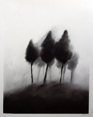 Original art for sale at UGallery.com | Trees by Drew McSherry | $450 | charcoal drawing | 16.37' h x 13.43' w | photo 1