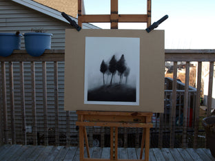 Original art for sale at UGallery.com | Trees by Drew McSherry | $450 | charcoal drawing | 16.37' h x 13.43' w | photo 3