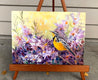 Original art for sale at UGallery.com | Meadowlark & Purples by Melissa Gannon | $325 | mixed media artwork | 11' h x 15' w | thumbnail 3