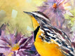 Original art for sale at UGallery.com | Meadowlark & Purples by Melissa Gannon | $325 | mixed media artwork | 11' h x 15' w | thumbnail 4