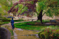 Original art for sale at UGallery.com | Meander on the Green by Onelio Marrero | $1,025 | oil painting | 18' h x 24' w | thumbnail 4