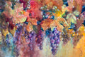 Original art for sale at UGallery.com | Magic & Grapes by Melissa Gannon | $600 | mixed media artwork | 15.25' h x 22.5' w | thumbnail 1