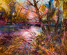 Original art for sale at UGallery.com | Mysteries of Winter Woodlands by Melissa Gannon | $800 | mixed media artwork | 19' h x 22.25' w | thumbnail 1