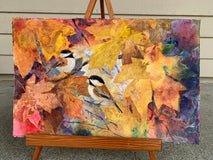 Original art for sale at UGallery.com | Queen of the Branch by Melissa Gannon | $750 | mixed media artwork | 14.5' h x 22.63' w | thumbnail 3