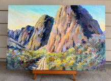 Original art for sale at UGallery.com | Road through Time by Melissa Gannon | $1,300 | mixed media artwork | 24' h x 36' w | thumbnail 3