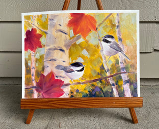 Original art for sale at UGallery.com | Two Birds by Melissa Gannon | $325 | oil painting | 12' h x 16' w | photo 2