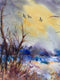 Original art for sale at UGallery.com | A Moment to Ponder by Melissa Gannon | $500 | watercolor painting | 15' h x 22.5' w | thumbnail 4