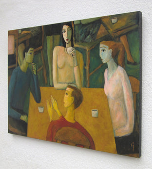 Original art for sale at UGallery.com | Middle Table Meeting by Glenn Quist | $1,675 | acrylic painting | 30' h x 40' w | photo 2