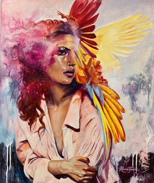 Original art for sale at UGallery.com | Mind on Fire by Miranda Gamel | $3,400 | oil painting | 36' h x 30' w | photo 1