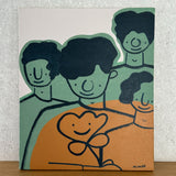 Original art for sale at UGallery.com | No. 4 by Misato Nakajima | $975 | acrylic painting | 17' h x 14' w | thumbnail 3