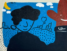 Original art for sale at UGallery.com | No. 7 by Misato Nakajima | $975 | acrylic painting | 14' h x 16' w