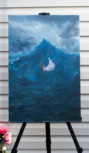 Original art for sale at UGallery.com | At the Mercy Of by Mitch Davis-Mann | $2,150 | oil painting | 30' h x 20' w | photo 4