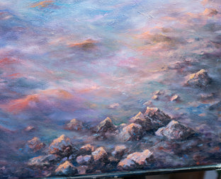 Original art for sale at UGallery.com | Water on Mars by Mitch Davis-Mann | $1,425 | oil painting | 16' h x 20' w | photo 4