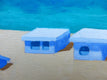 Original art for sale at UGallery.com | Beach House Dream by Mitchell Freifeld | $875 | oil painting | 18' h x 26' w | thumbnail 4