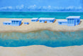 Original art for sale at UGallery.com | Beach House Dream by Mitchell Freifeld | $875 | oil painting | 18' h x 26' w | thumbnail 1