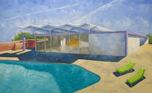 Original art for sale at UGallery.com | Contrails by Mitchell Freifeld | $400 | oil painting | 21' h x 35' w | photo 1
