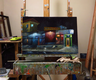Modern Restaurant by Mitchell Freifeld |  Context View of Artwork 
