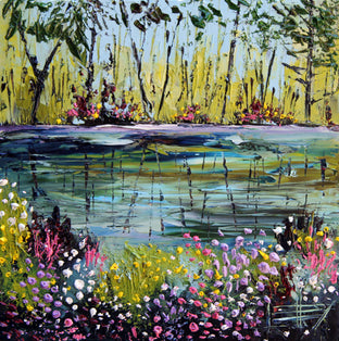 Original art for sale at UGallery.com | The Bliss of Monet by Lisa Elley | $300 | oil painting | 10' h x 10' w | photo 1