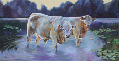 Monet Cows by Jan Fontecchio Perley | Artwork Main Image