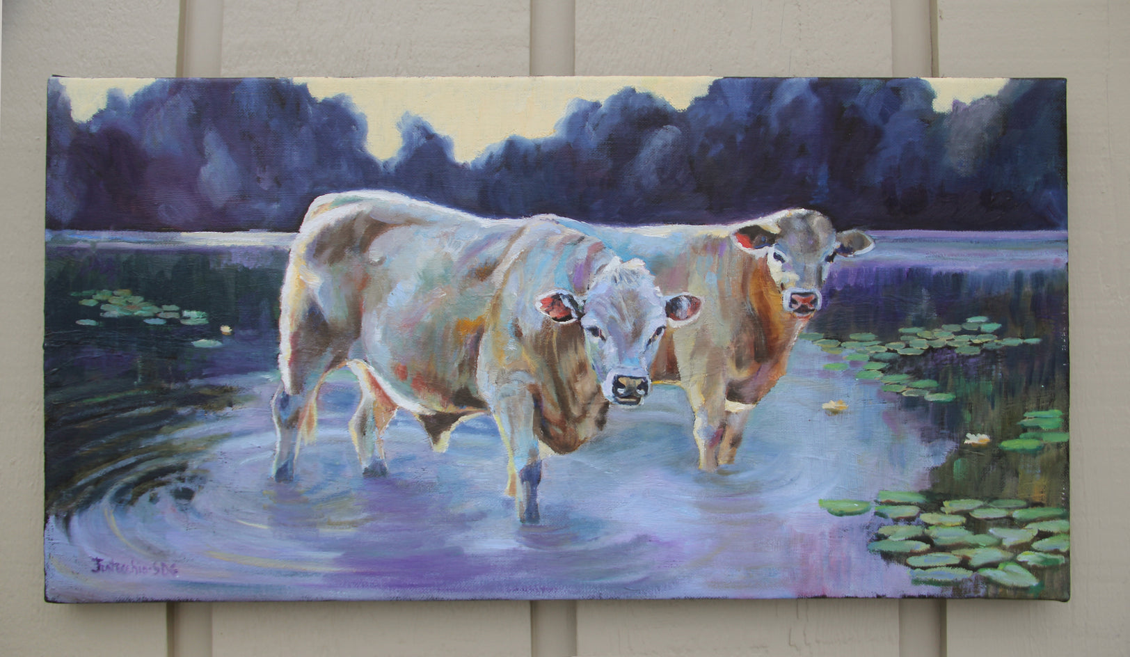 Monet Cows by Jan Fontecchio Perley |  Context View of Artwork 