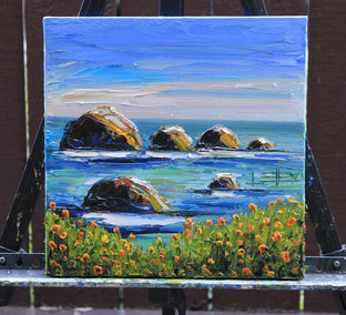 Original art for sale at UGallery.com | California Melody by Lisa Elley | $425 | oil painting | 12' h x 12' w | photo 2