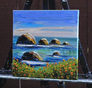 Original art for sale at UGallery.com | California Melody by Lisa Elley | $425 | oil painting | 12' h x 12' w | photo 3