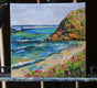 Original art for sale at UGallery.com | California Cliffs by Lisa Elley | $250 | oil painting | 8' h x 8' w | thumbnail 3