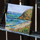 Original art for sale at UGallery.com | California Cliffs by Lisa Elley | $250 | oil painting | 8' h x 8' w | thumbnail 2