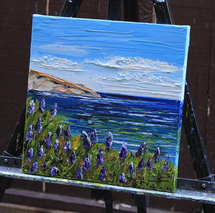 My Love of California by Lisa Elley |  Side View of Artwork 