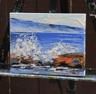 Waves of Monterey by Lisa Elley |  Side View of Artwork 