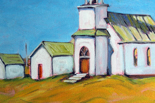 Old Lutheran Church, Melville, Montana by Doug Cosbie |   Closeup View of Artwork 