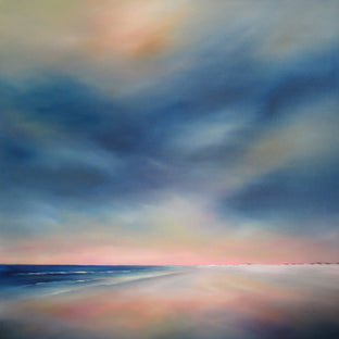 Moody Sky Beach by Nancy Hughes Miller |   Closeup View of Artwork 