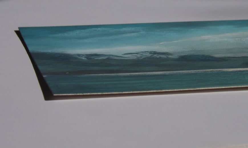 Moon over Stafford Lake by Patricia Prendergast |  Side View of Artwork 