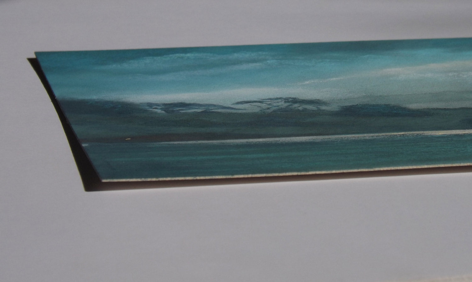 Moon over Stafford Lake by Patricia Prendergast |  Side View of Artwork 