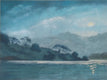 Original art for sale at UGallery.com | Moon over Stafford Lake by Patricia Prendergast | $375 | pastel artwork | 9' h x 12' w | thumbnail 1