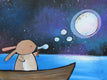 Original art for sale at UGallery.com | Moon Bubble by Andrea Doss | $500 | acrylic painting | 20' h x 16' w | thumbnail 4