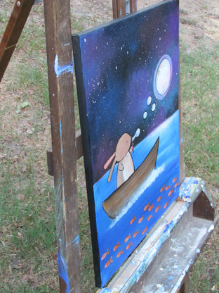 Moon Bubble by Andrea Doss |  Side View of Artwork 