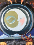 Original art for sale at UGallery.com | Moon Tarot by Rachel Srinivasan | $1,800 | oil painting | 40' h x 40' w | thumbnail 4