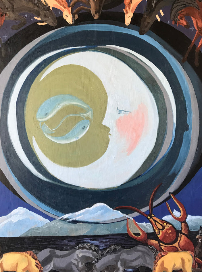 Moon Tarot by Rachel Srinivasan |  Closeup View of Artwork 