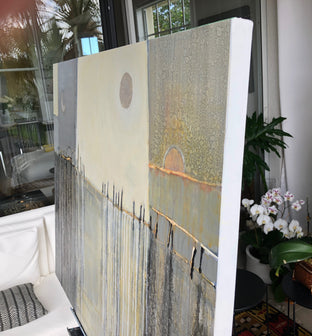 Moon Shine by Pat Forbes |  Side View of Artwork 
