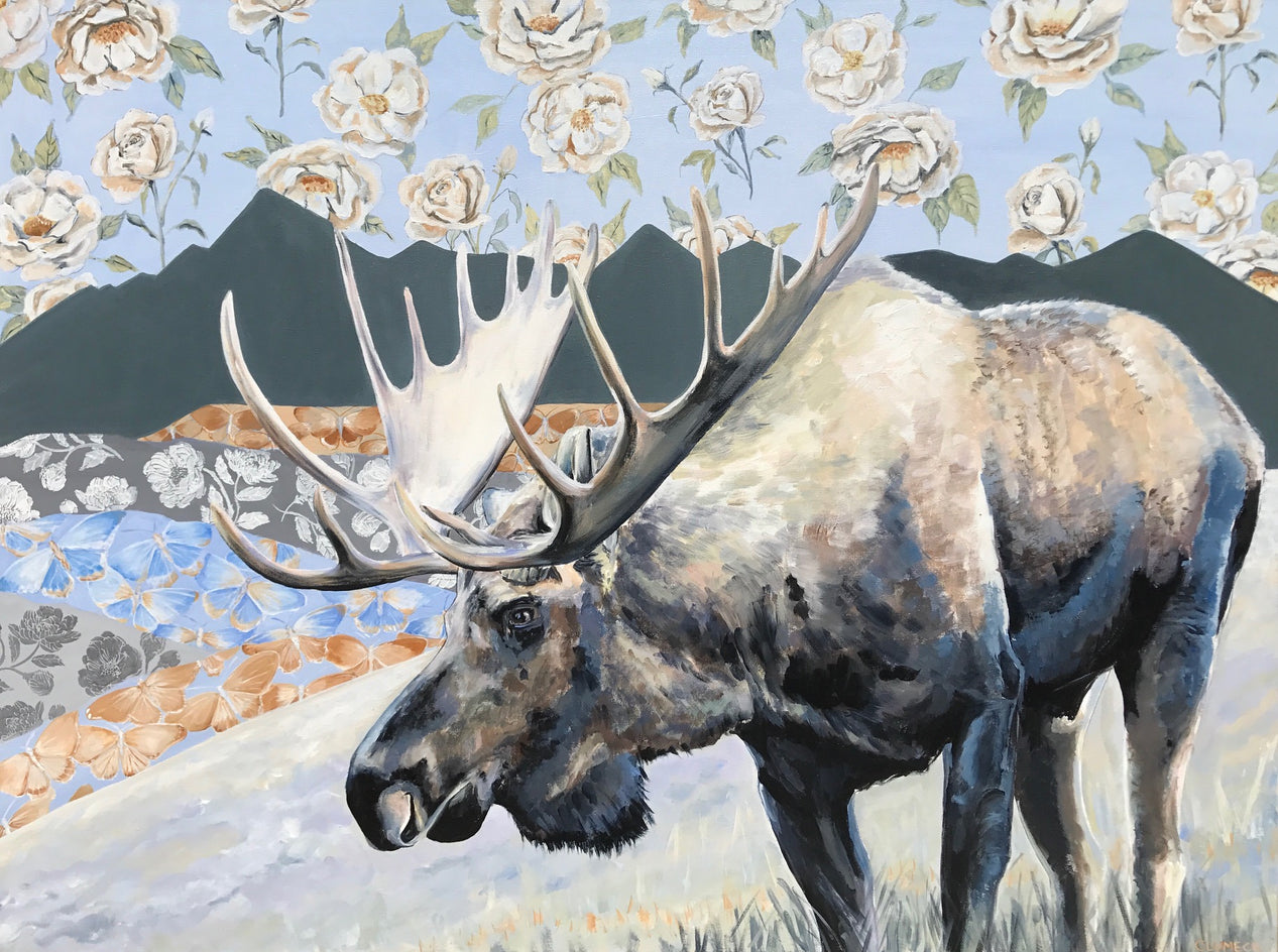 Moose in the Mountains by Alana Clumeck |  Artwork Main Image 