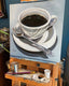 Original art for sale at UGallery.com | Morning Coffee by Kristine Kainer | $1,600 | oil painting | 20' h x 20' w | thumbnail 3