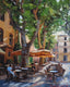 Original art for sale at UGallery.com | Morning Coffee in Aix by Jonelle Summerfield | $900 | oil painting | 20' h x 16' w | thumbnail 1