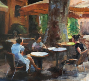 Original art for sale at UGallery.com | Morning Coffee in Aix by Jonelle Summerfield | $900 | oil painting | 20' h x 16' w | photo 4