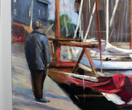 Original art for sale at UGallery.com | Morning in Honfleur by Jonelle Summerfield | $1,800 | oil painting | 24' h x 36' w | thumbnail 2