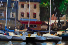 Original art for sale at UGallery.com | Morning in Honfleur III by Jonelle Summerfield | $2,575 | oil painting | 30' h x 40' w | thumbnail 2