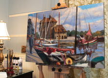 Original art for sale at UGallery.com | Morning in Honfleur by Jonelle Summerfield | $1,800 | oil painting | 24' h x 36' w | thumbnail 4