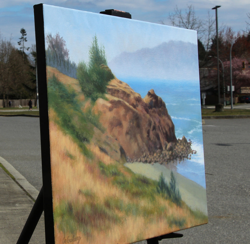 Morning Mist by Jo Galang |  Side View of Artwork 