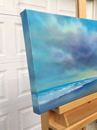 Original art for sale at UGallery.com | Morning Oceanside by Nancy Hughes Miller | $600 | oil painting | 12' h x 24' w | photo 2