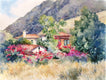Original art for sale at UGallery.com | Mountain Villa by Catherine McCargar | $1,625 | watercolor painting | 18' h x 24' w | thumbnail 1